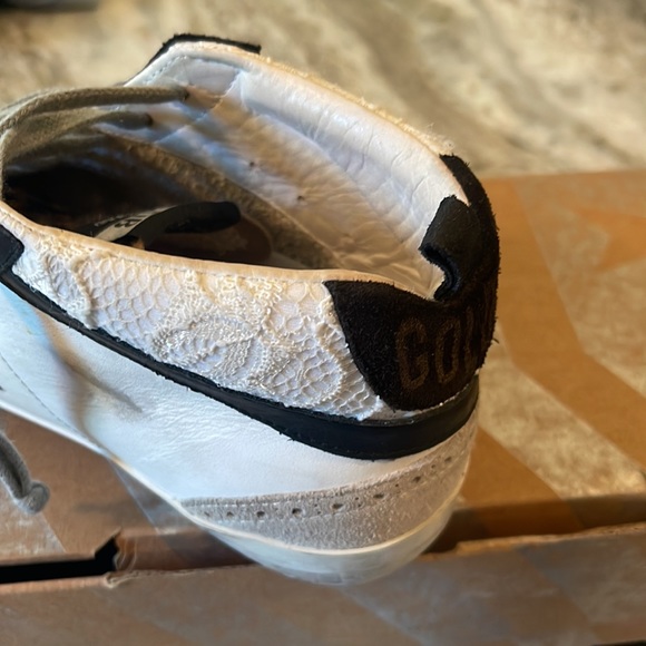 Golden Goose mid star, leather leopard sneaker w gold star, size 37, with box - Picture 5 of 16